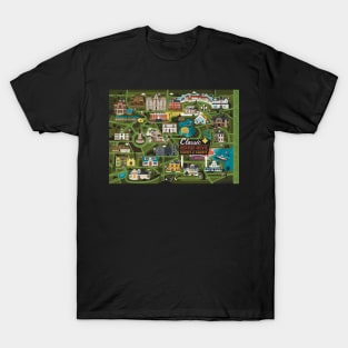 Classic Horror Movie Map T-Shirt